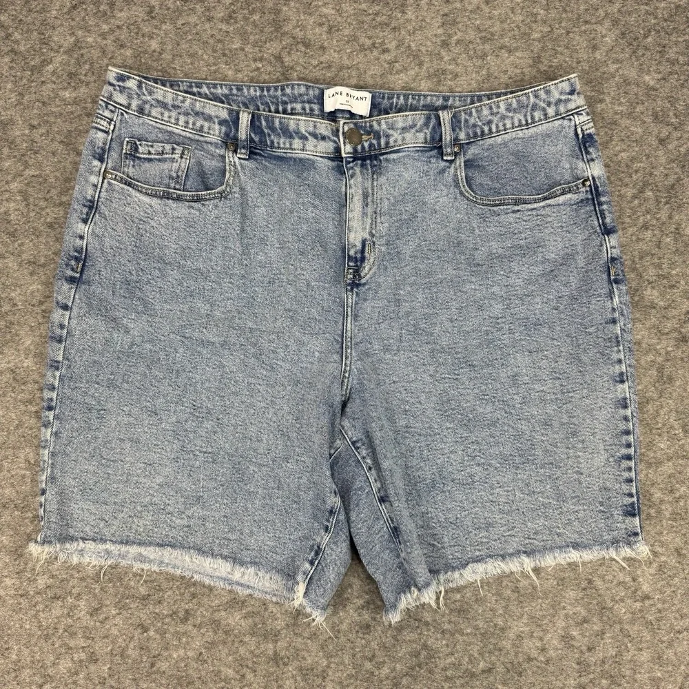 Lane Bryant Jean Shorts Signature Fit Mid Rise‎ Boyfriend Bermuda Plus Size 20